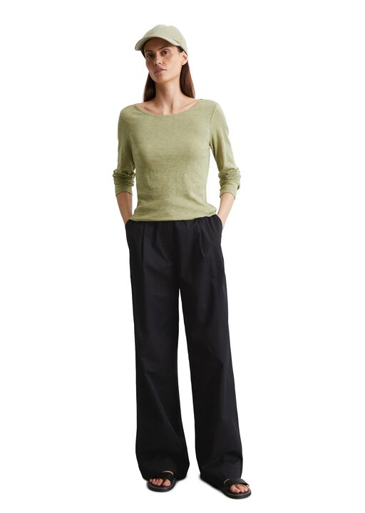 T-shirt, long sleeve, boat neck