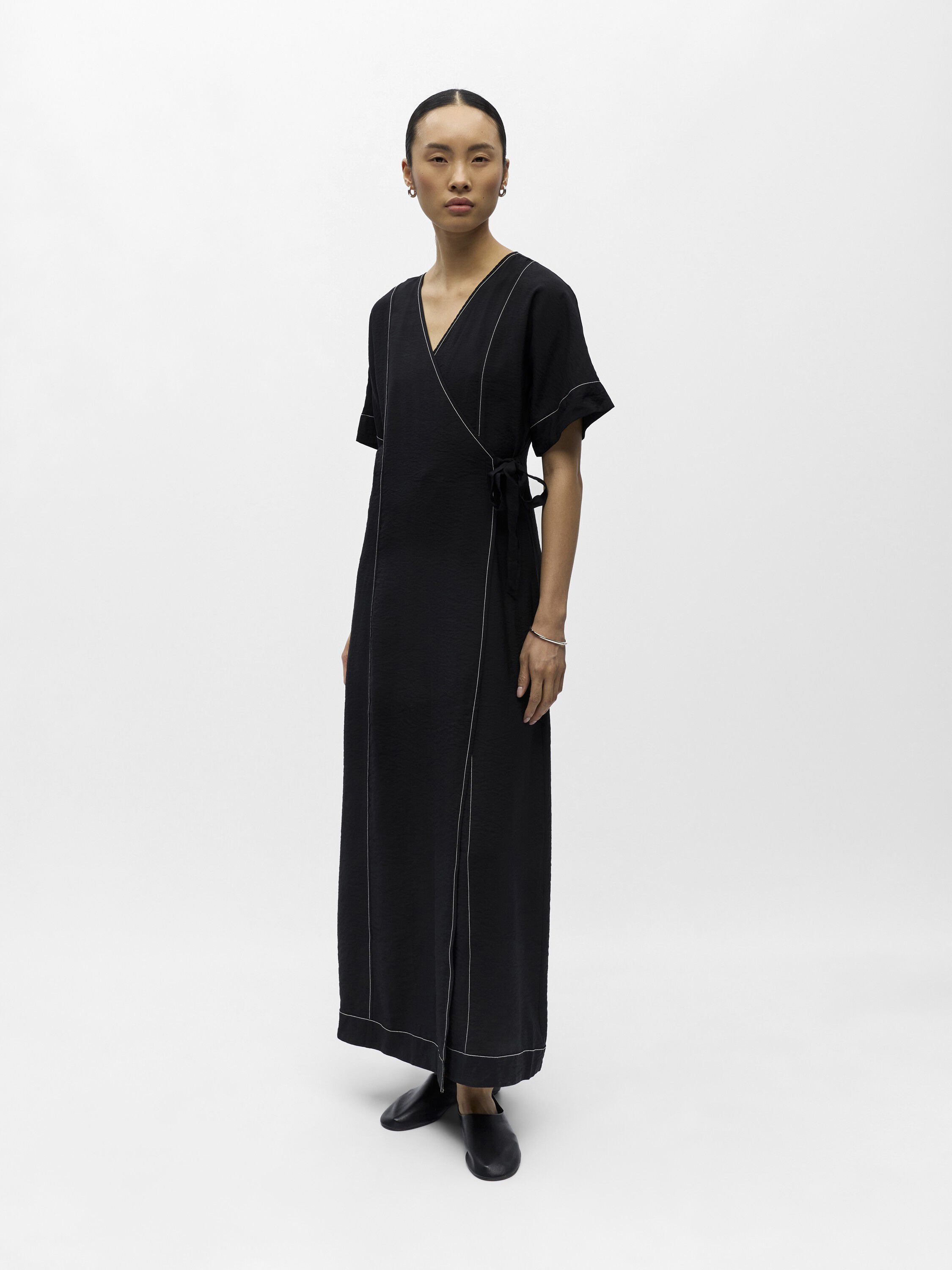 OBJJACIRA S/S RE LONG WRAP DRESS NO
