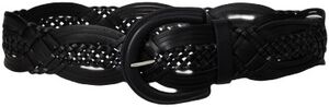 NATURAL SMTH LEATHR-BRAID BLT 60-BL