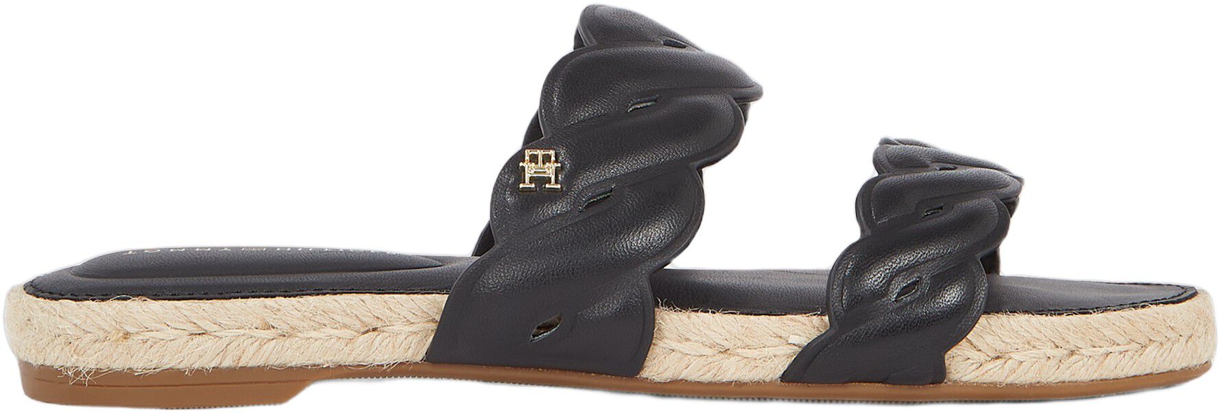 LEATHER ROPE ESPADRILLE MULE