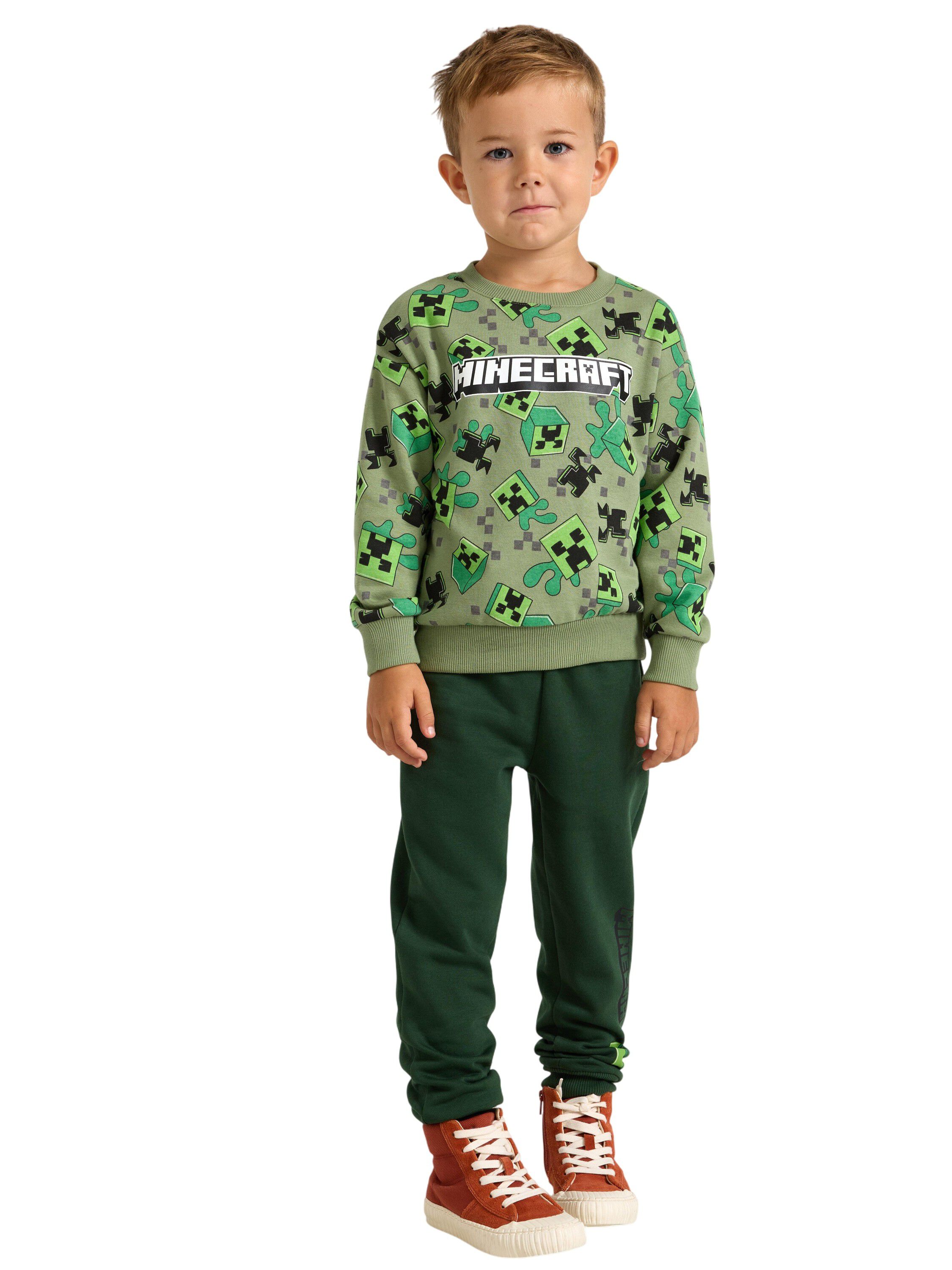 Patterned sweatshirt in cotton blen