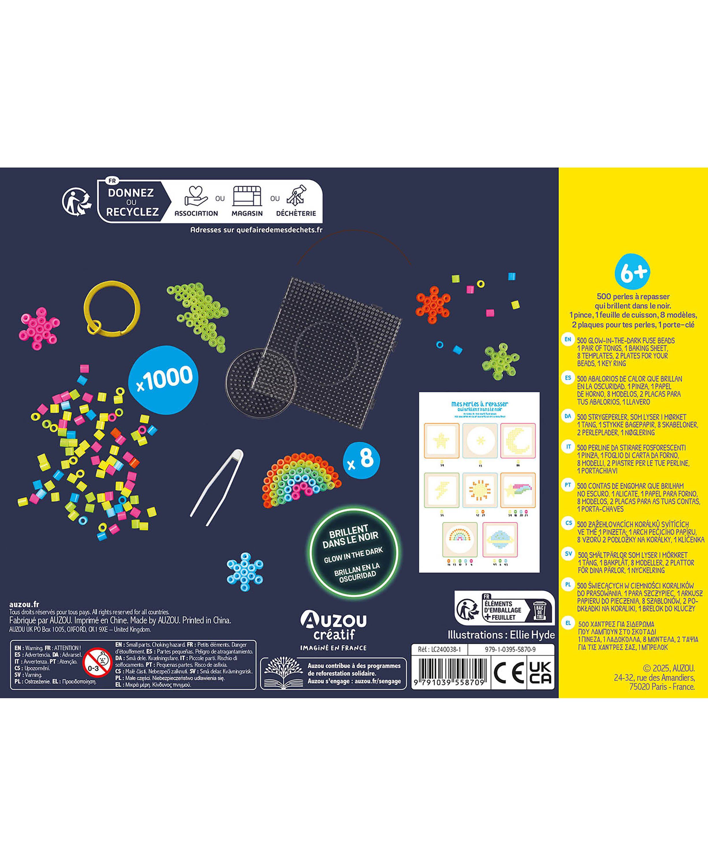 Auzou - Aktivitetss&aelig;t - Strygeperler - Selvlysende