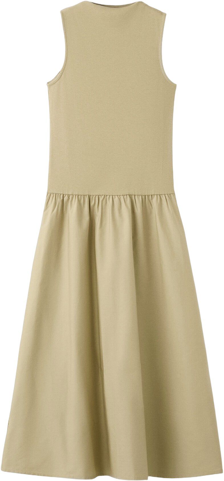 Contrast-bodice dress