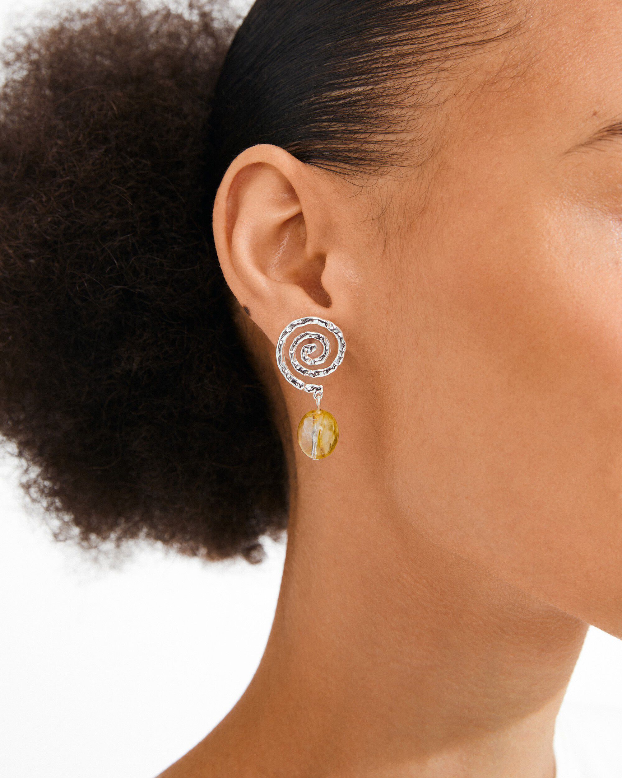 STILL earrings silver-plated/yellow