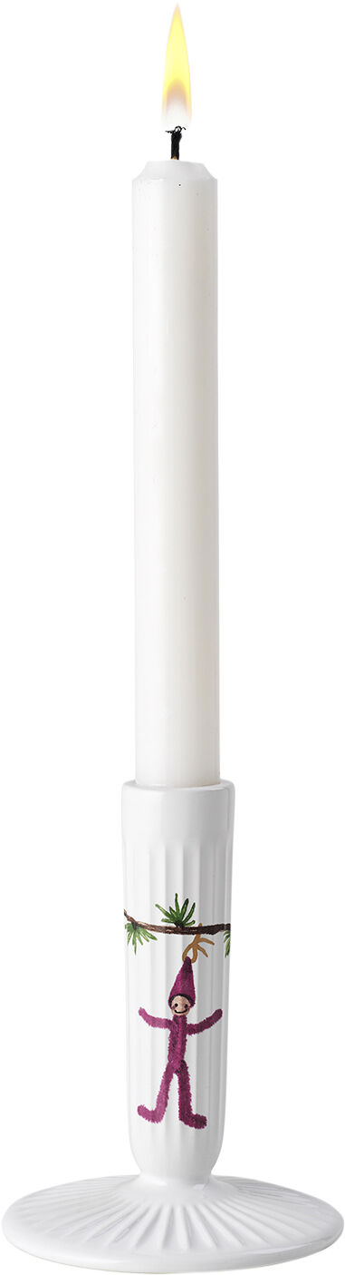 Hammersh&oslash;i Christmas Lysestage H12 hvid m. deko