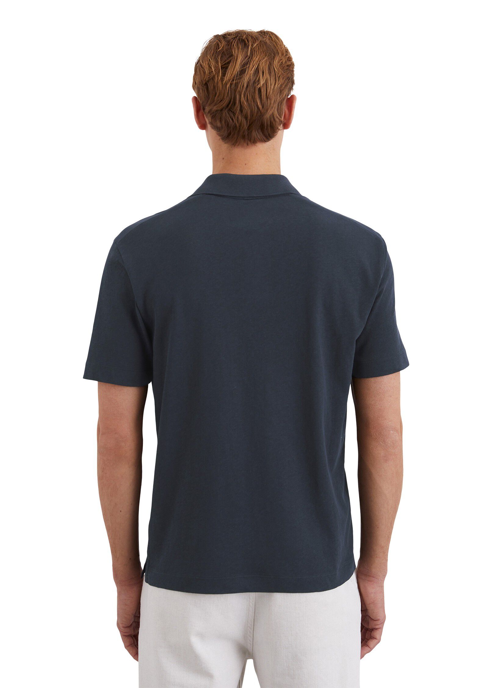 Polo, short sleeve, cotton linen mi