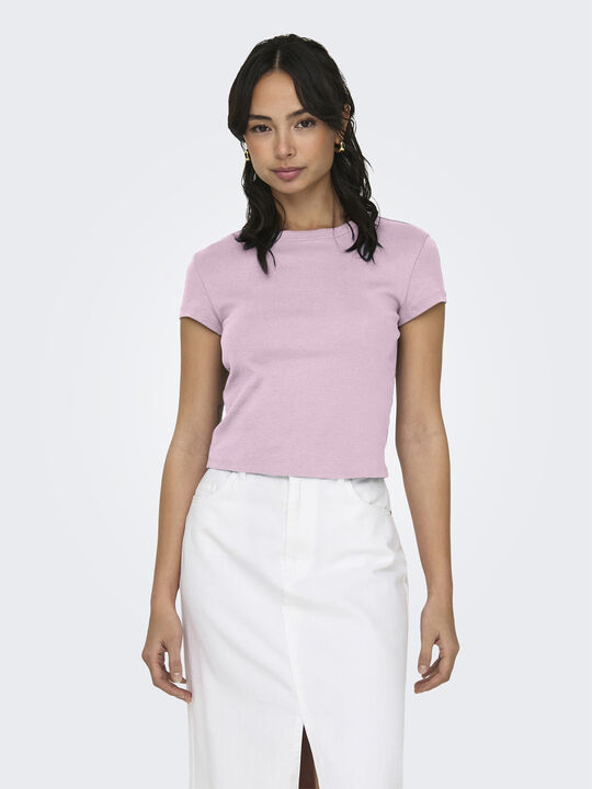 ONLELINA S/S O-NECK SHORT TOP JRS N