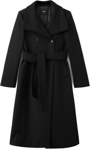 Manteco wool coat with funnel neck