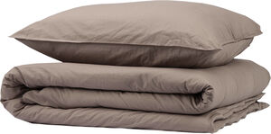 Stonewashed sengesæt 200x220cm taupe grey