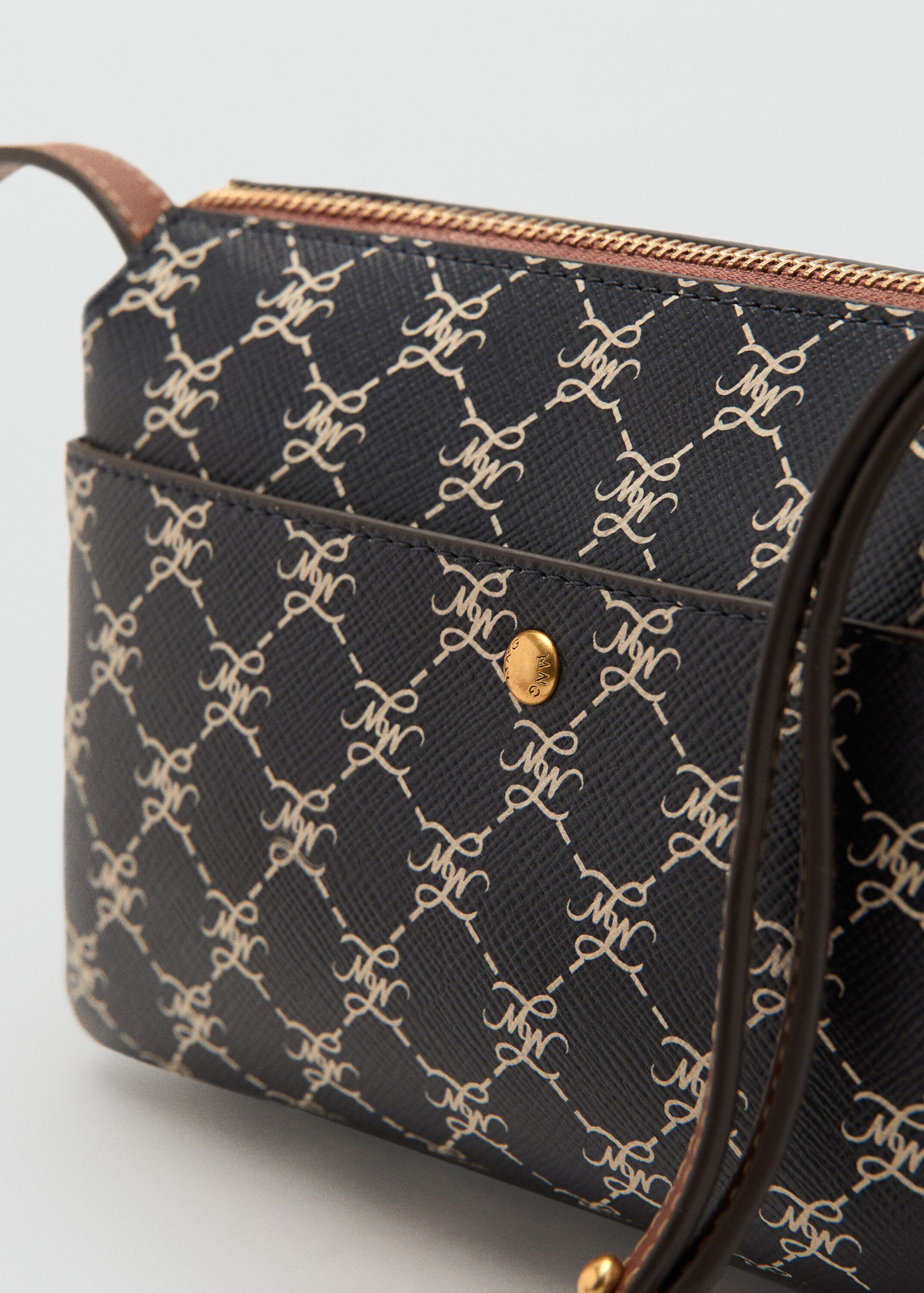Shoulder bag with printed logo