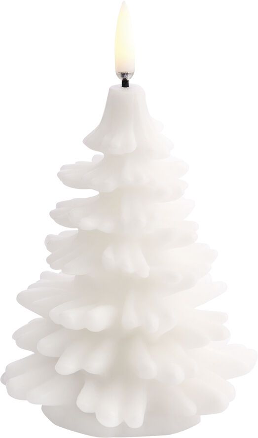 LED candle christmas tree, Nordic white, Smooth, 9x12 cm 2/1