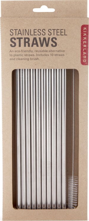 Stainless Steel Straws S/10