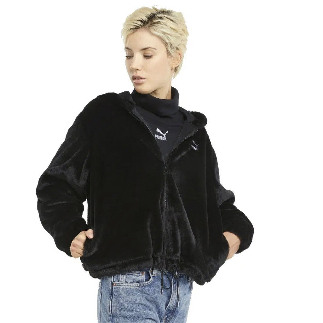 Classics Faux Fur Full-Zip h&aelig;ttetr&oslash;je