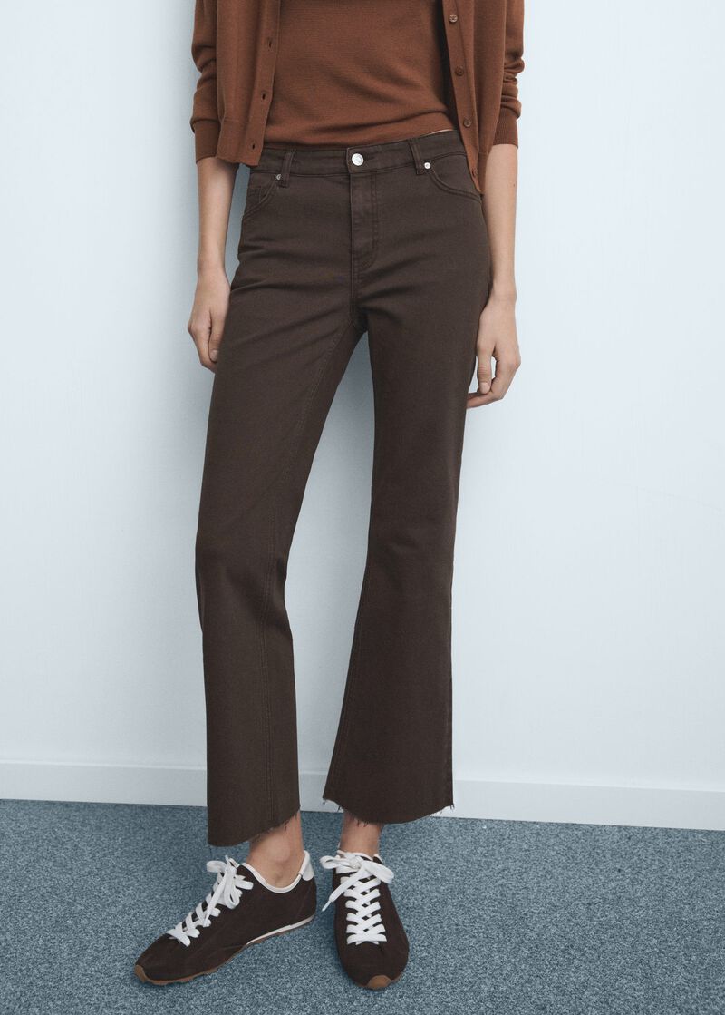 Sienna Flared Cropped Cotton Jeans