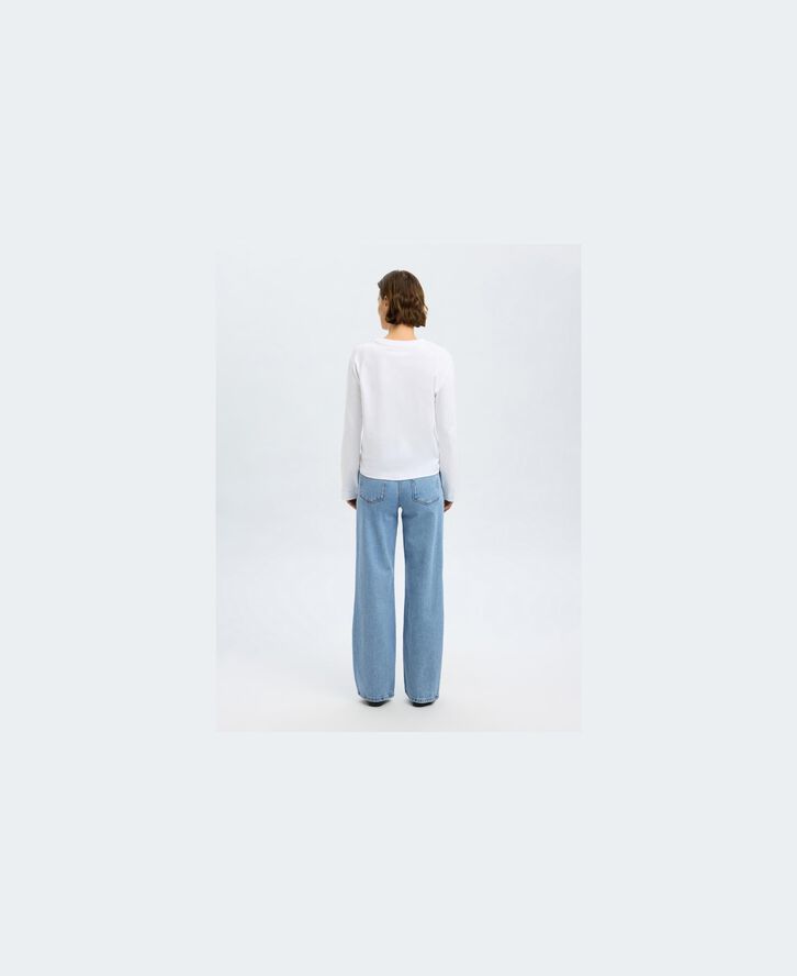 SLFALICE HW WIDE LONG LIG BLU JEANS