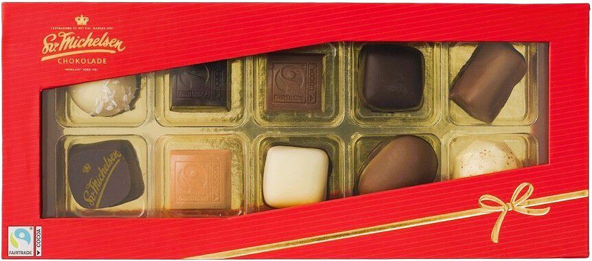 Jul 10 stk fyldt chokolade