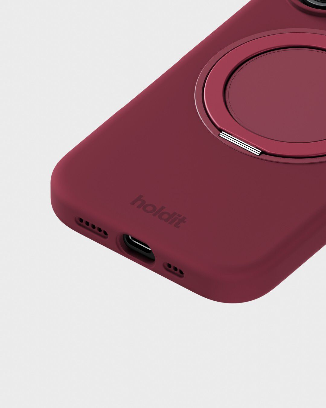 Silicone Stand Case iPhone 16 Red Velvet