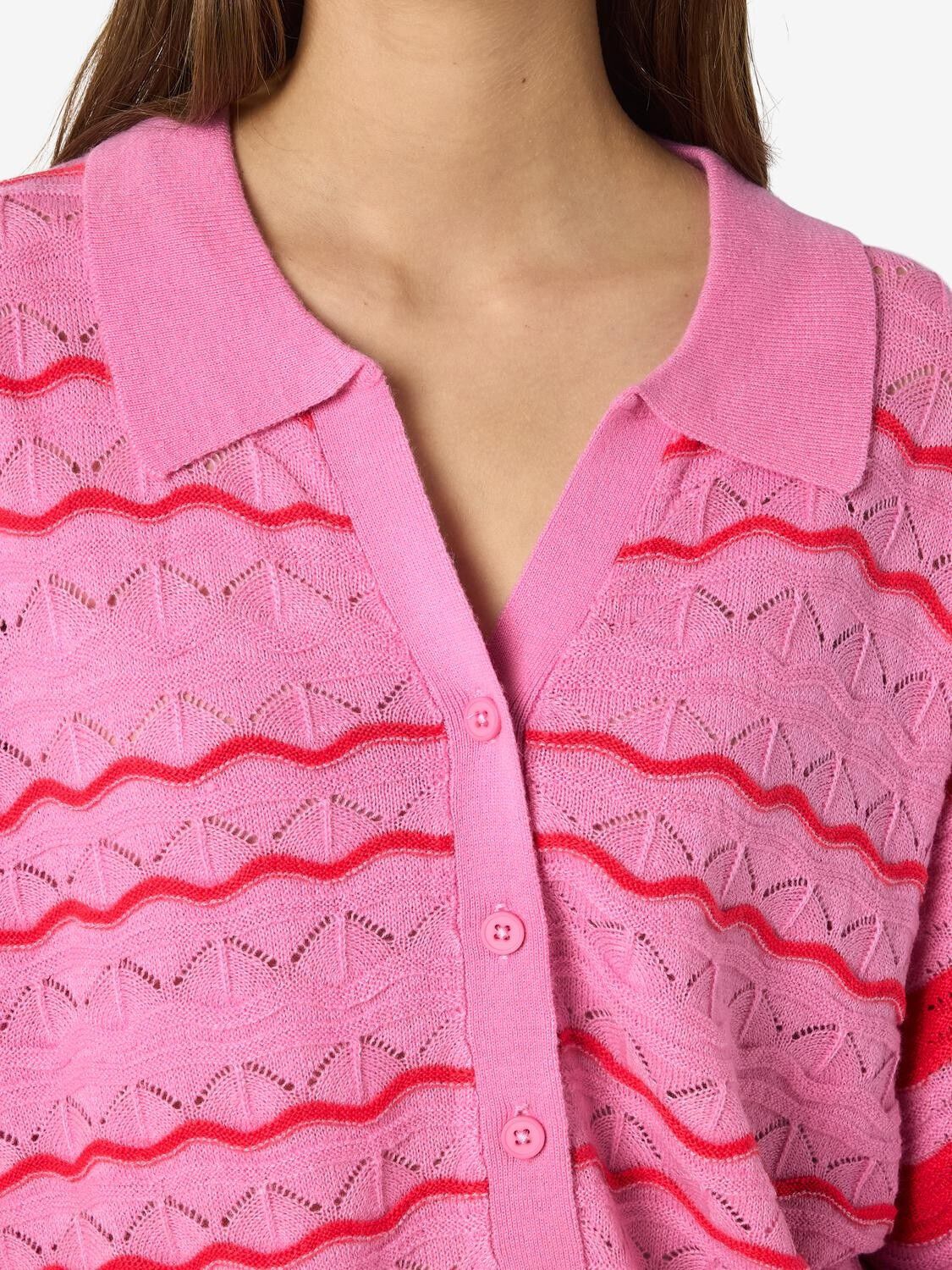 NMSADIE S/S POLO KNIT CARDIGAN