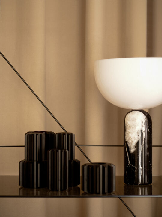 Kizu Table Lamp, Black marble, Small