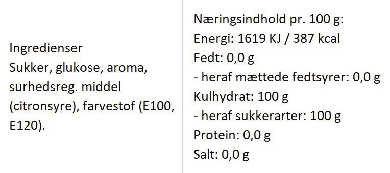 Rabarber bolcher med smag af friske rabarber