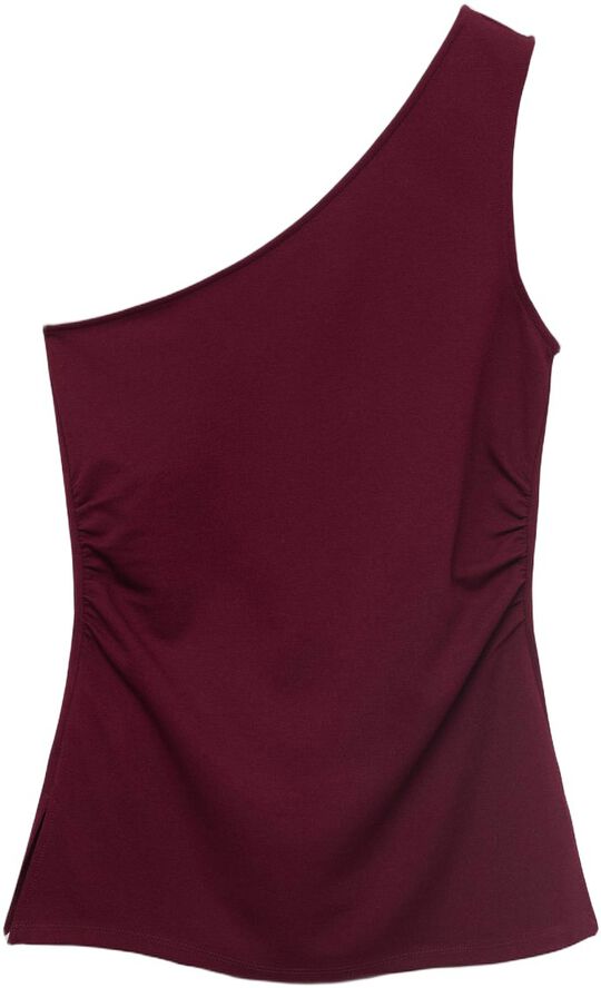 Asymmetrical draped top
