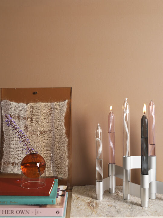 LINK, CANDLE HOLDER, MATT ALUMINIUM, 11060M