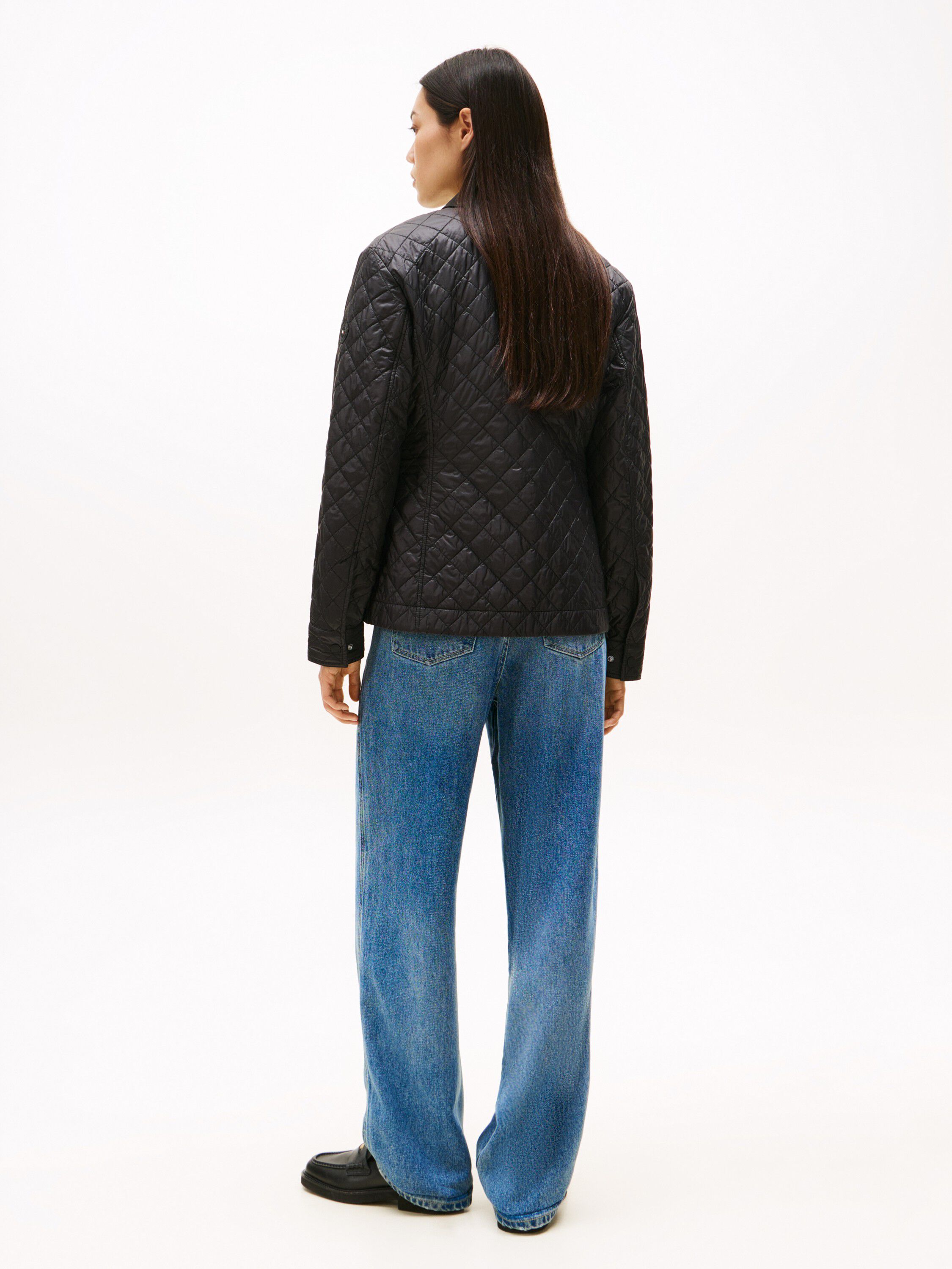 PADDED NYLON SLIM QUILTED JACKET