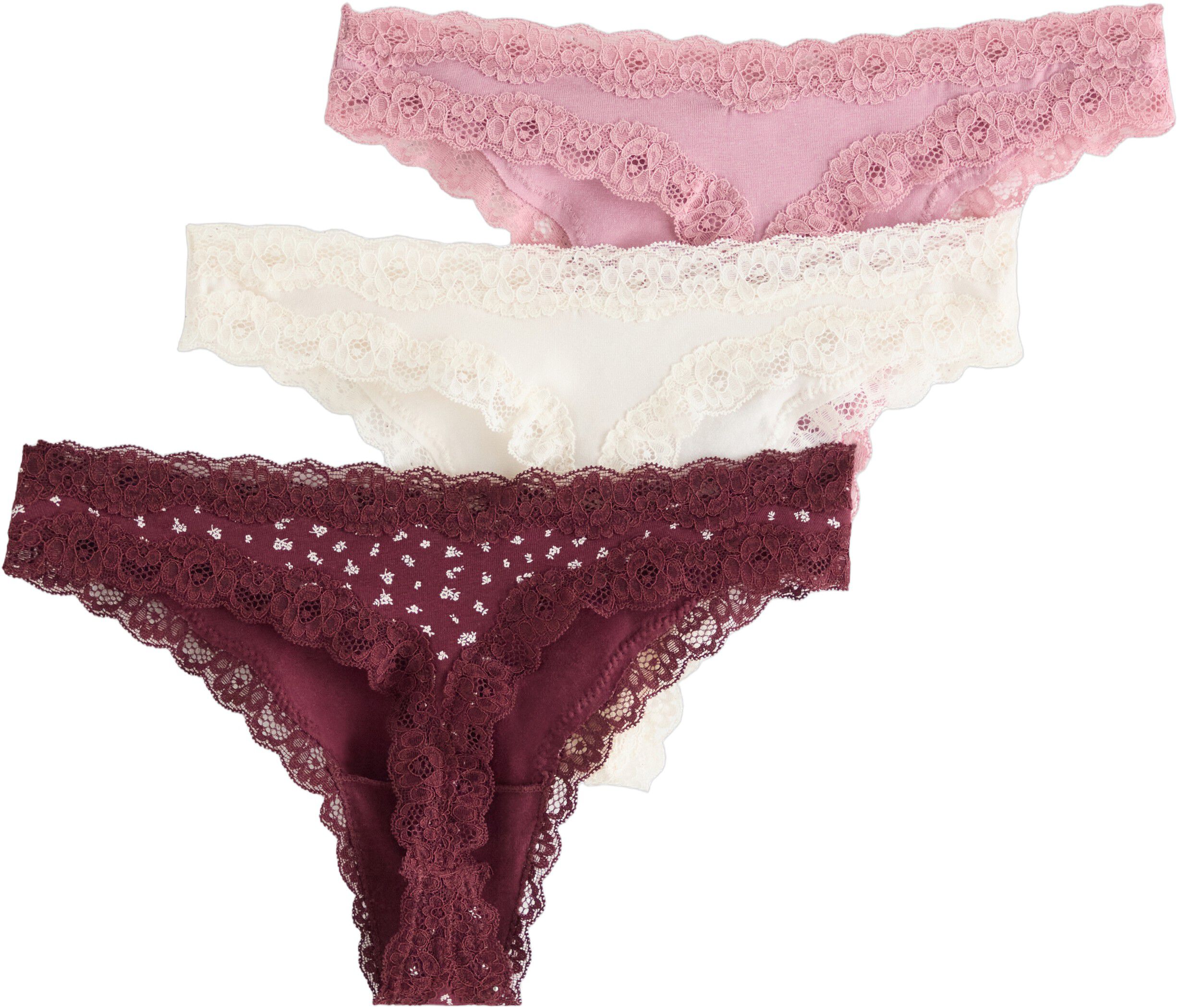 3-pack thongs with regular waist an
