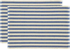 Dækkeserviet 33x48 2-pk Statement Stripe Blue