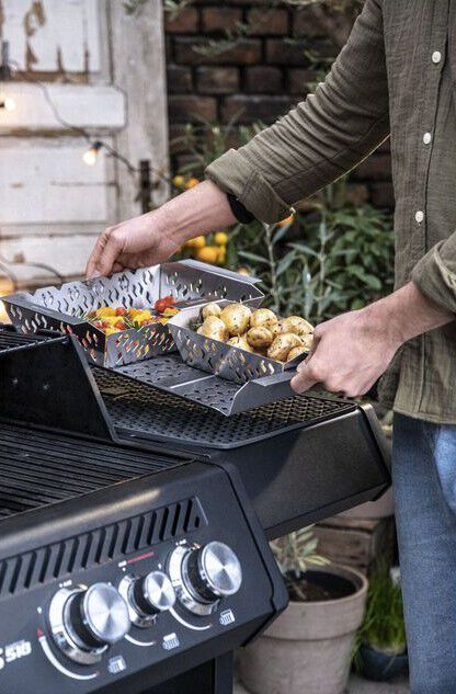 BBQ+ Grillkurv-s&aelig;t S/M2 S&oslash;lv