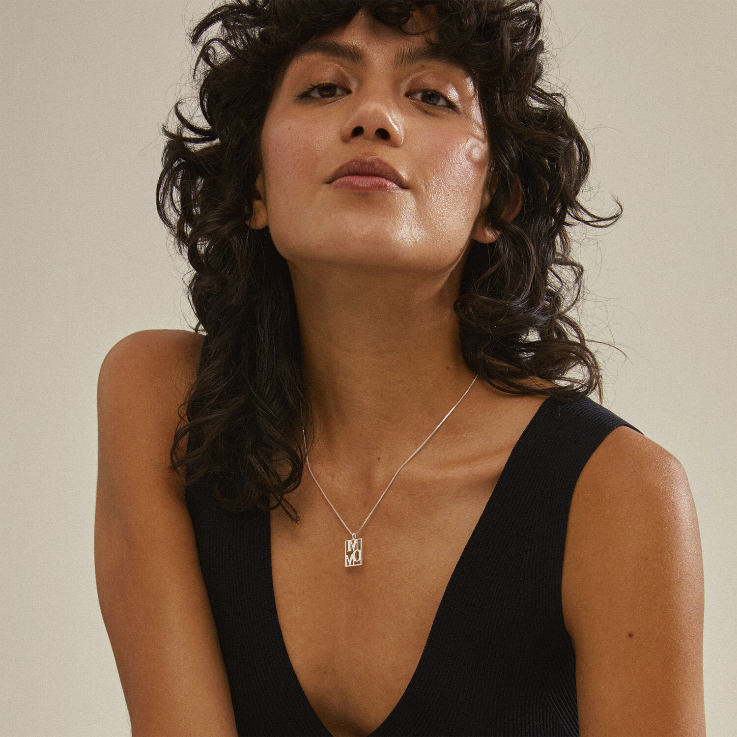 LOVE TAG, recycled MOM necklace silver-plated