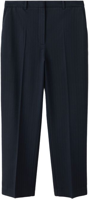 Chalk-stripe straight trousers
