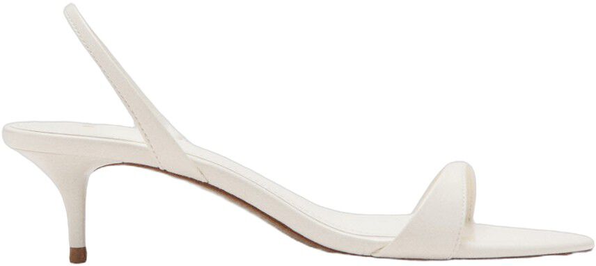 Kitten-heel sandals with strap