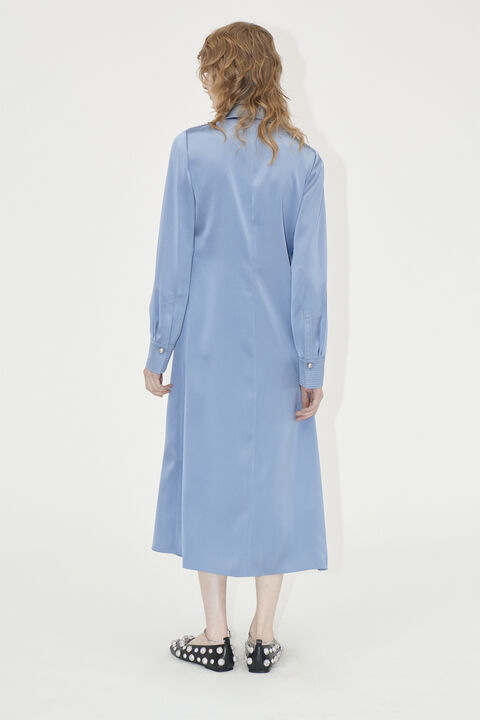 Collared Midi Dress, 2261 Satin