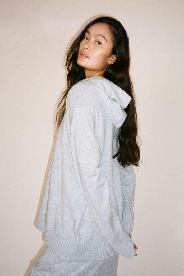 Knit lounge over size hoodie - Hele