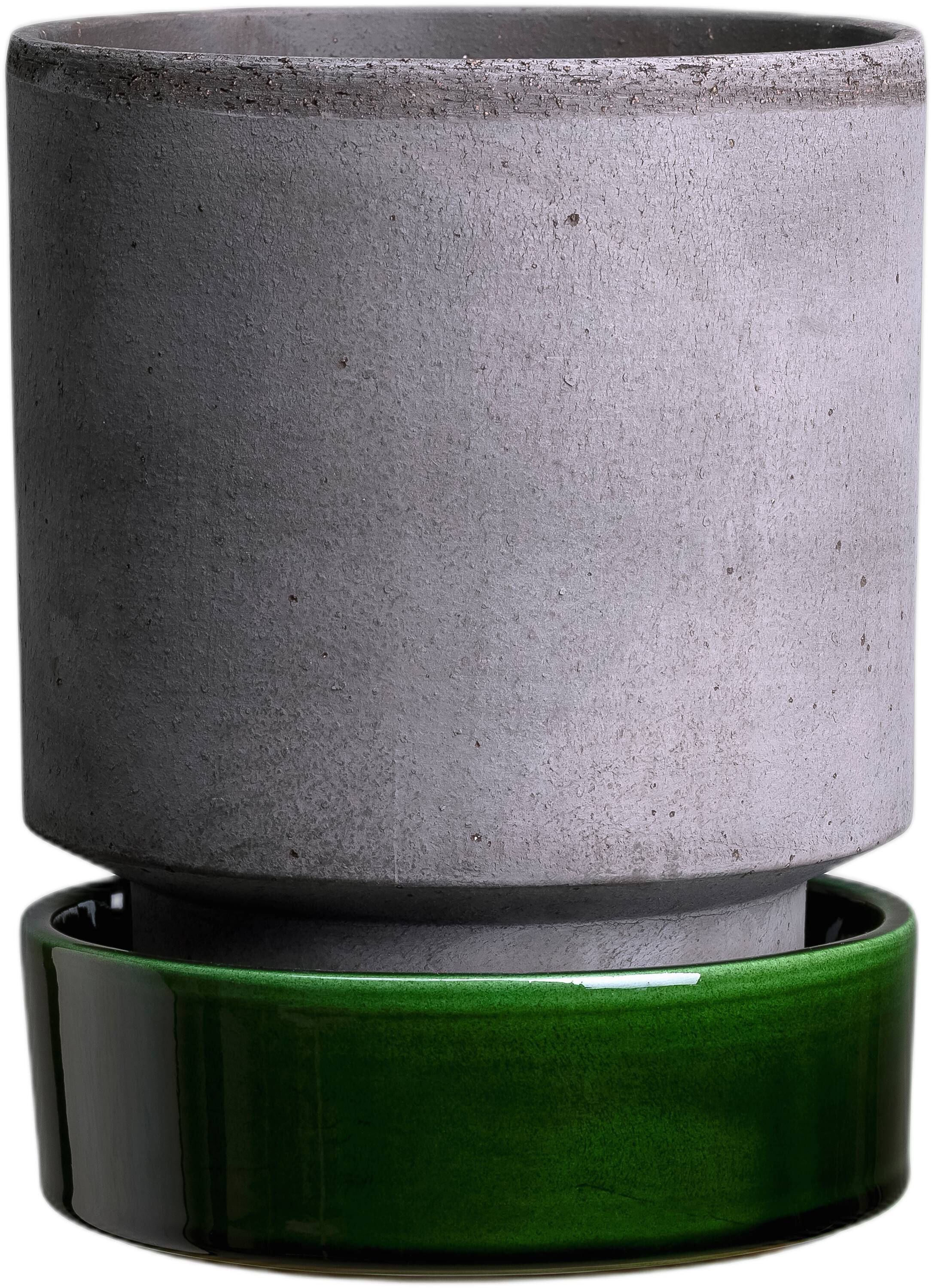 Hoff RAW Grey/GLAZED Emerald Green, &Oslash; 18 cm, Set