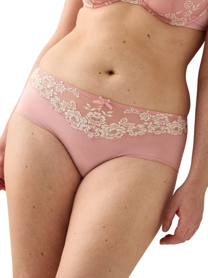 Briefs with a regular waist and lac