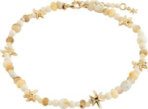 PRISM ankle chain white/gold-plated
