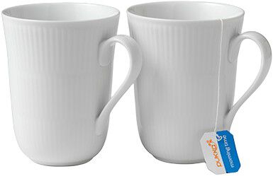 White Fluted Cup 36cl 2PK