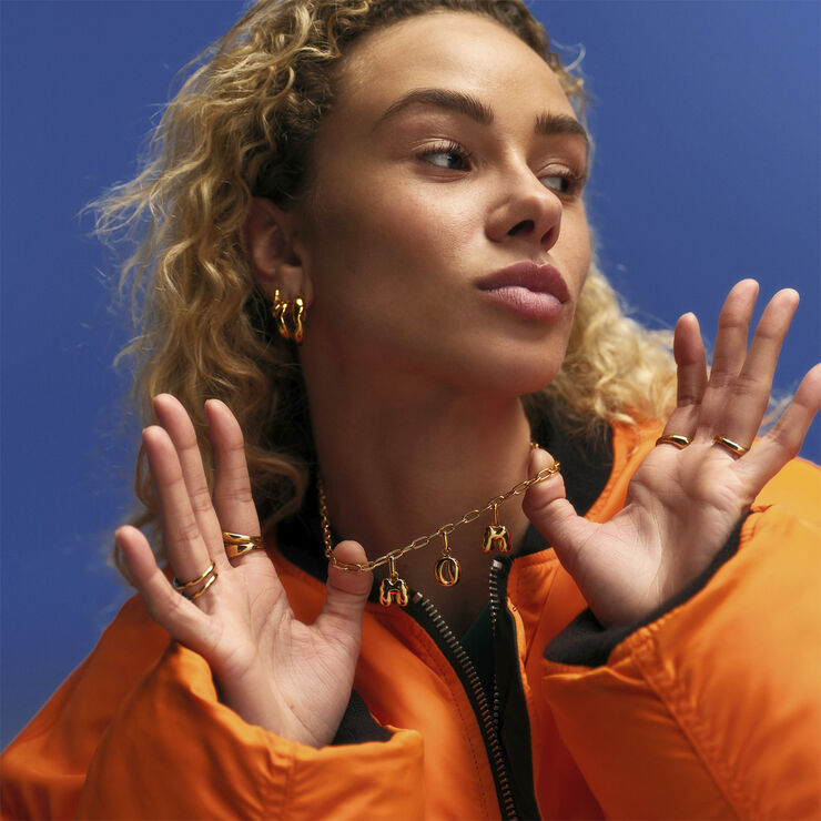 Puffer Letter Charm - A