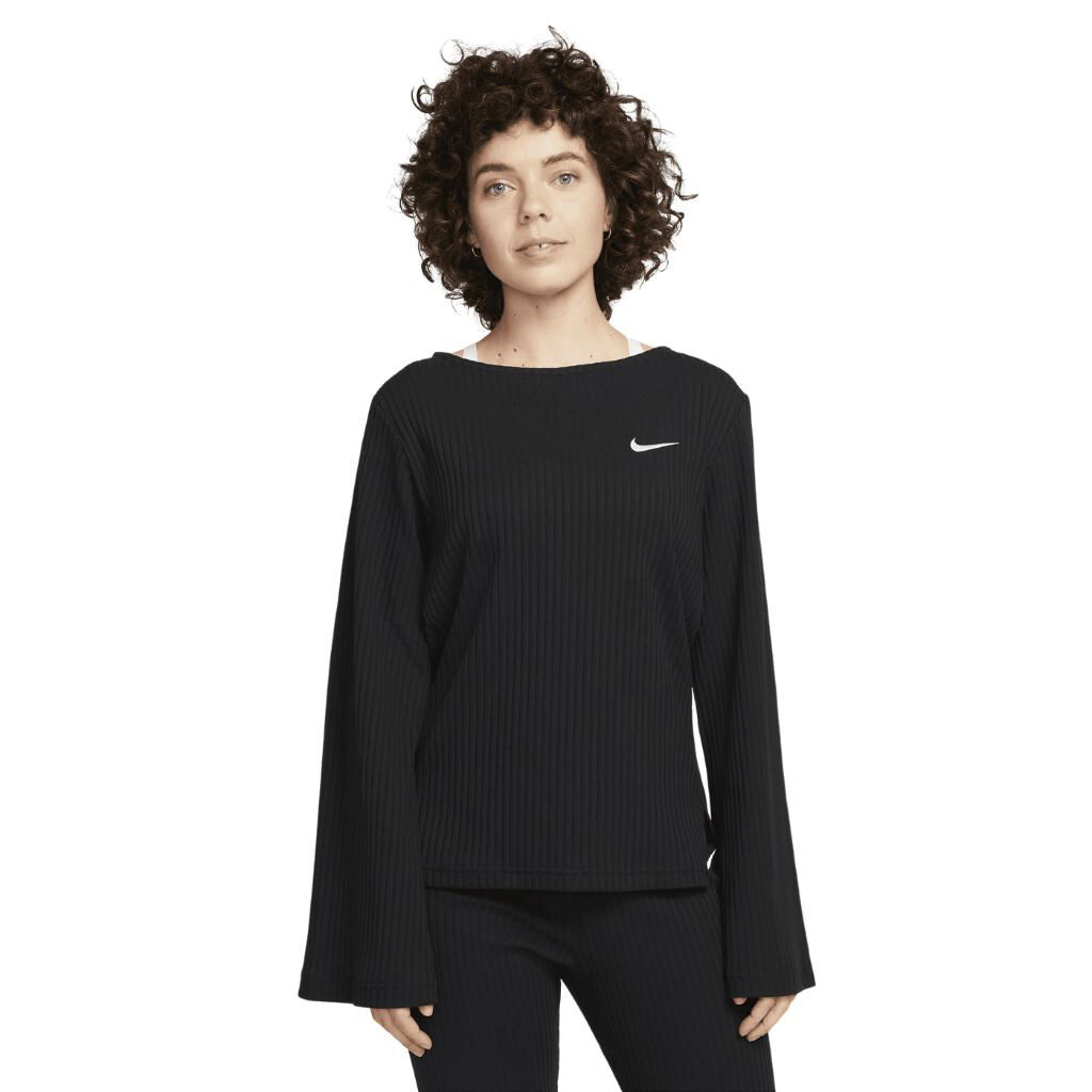 sportswear ribbed jersey long sleeve top