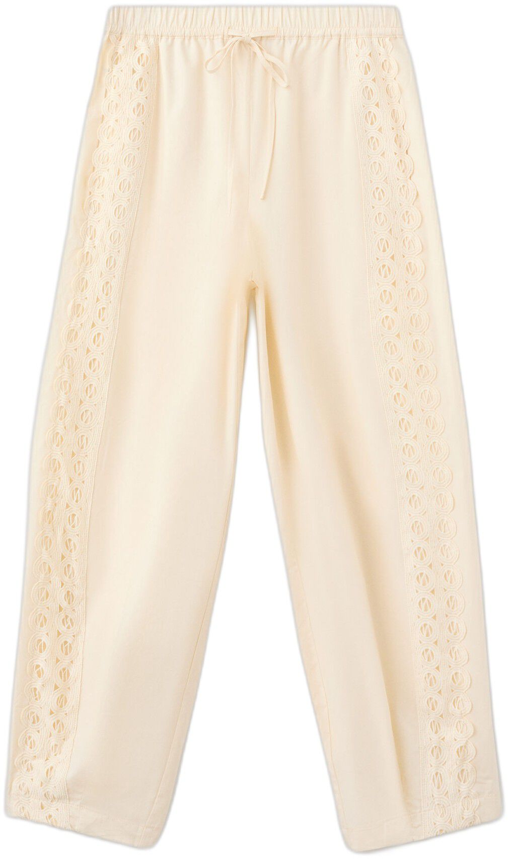 100% cotton trousers with embroider