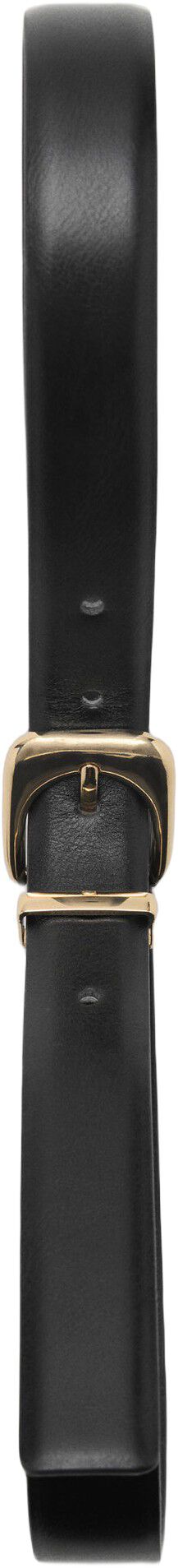 Leather effect belt with buckle