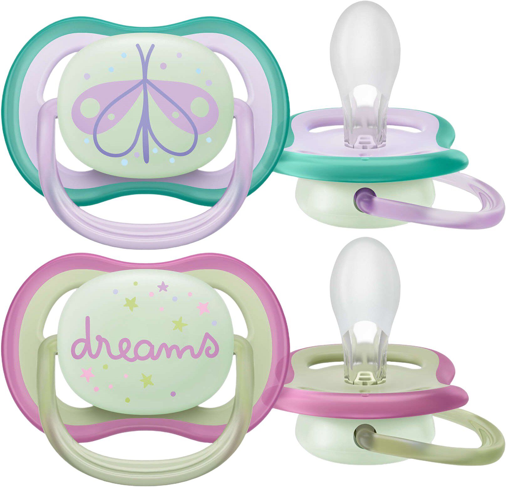 Philips Avent Ultra air sut - Pakke med2 - 0-6m night