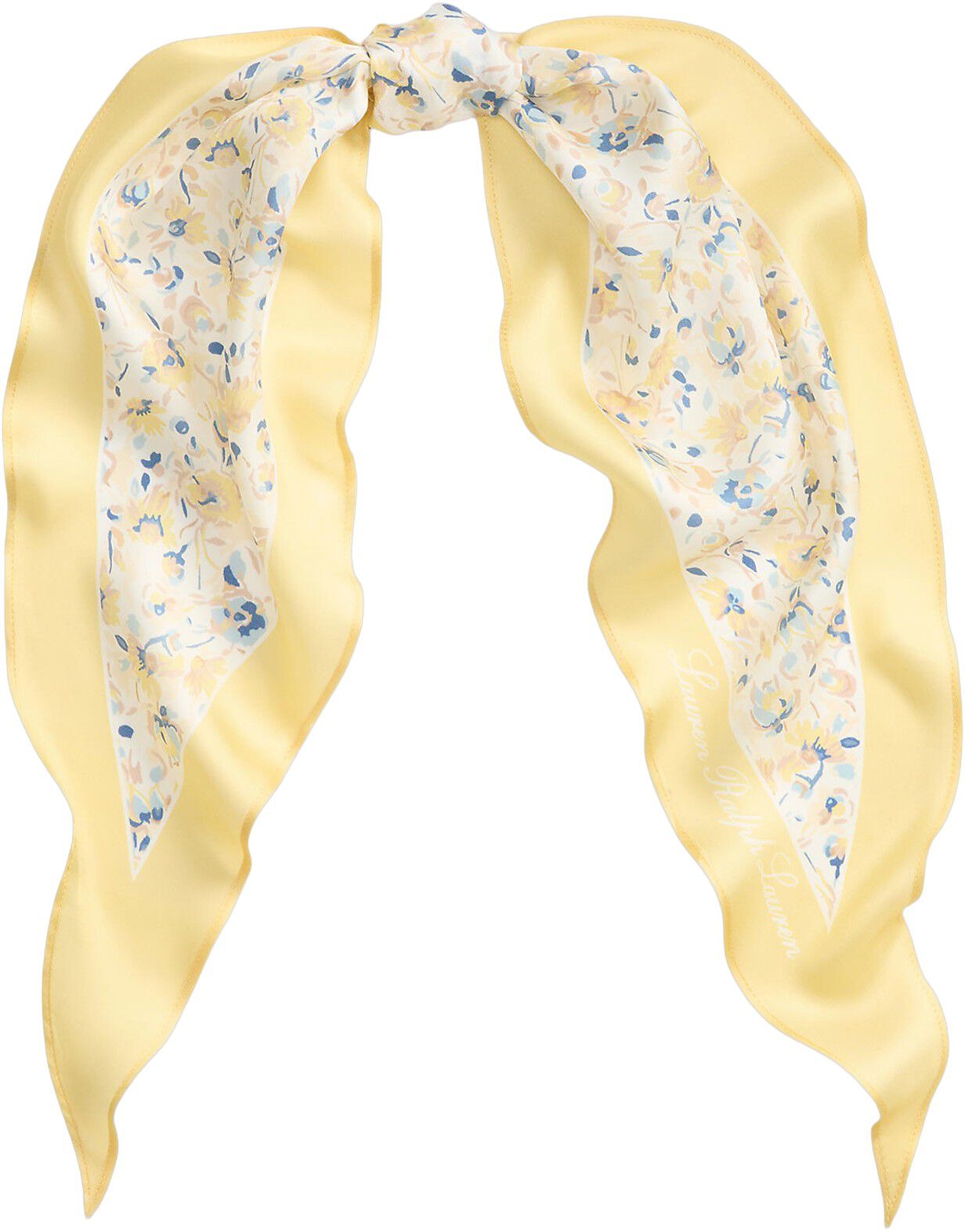 Floral Silk Diamond Scarf