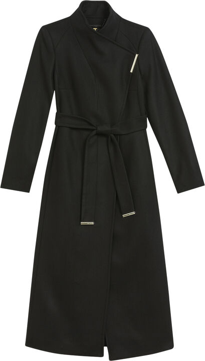 ROSELL Long Length Wool Wrap Coat