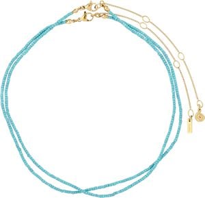 HAZE necklaces 2-in-1 set, blue/gold-plated