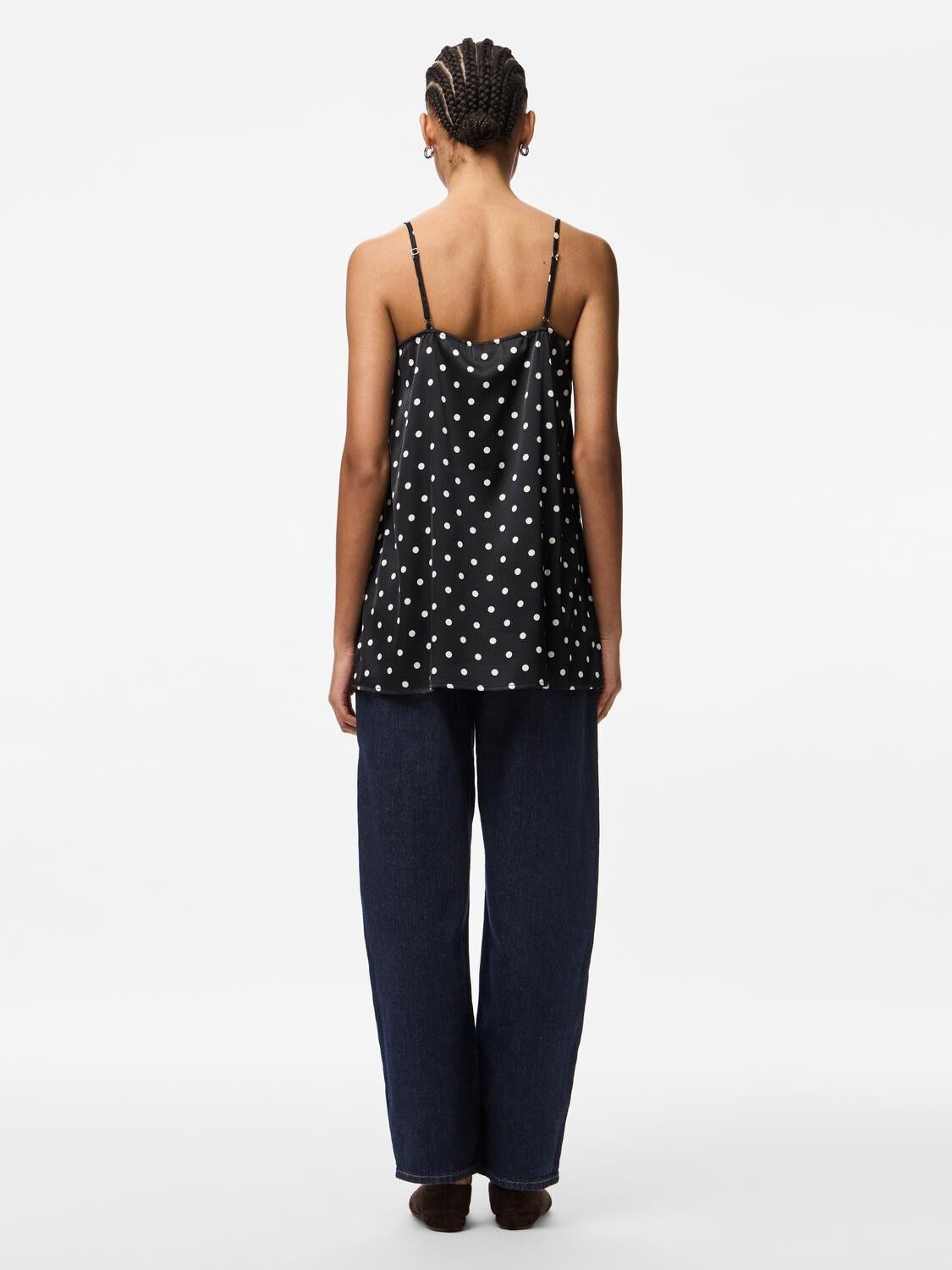 PCJYTTA STRAP SATIN TOP WVN D2D