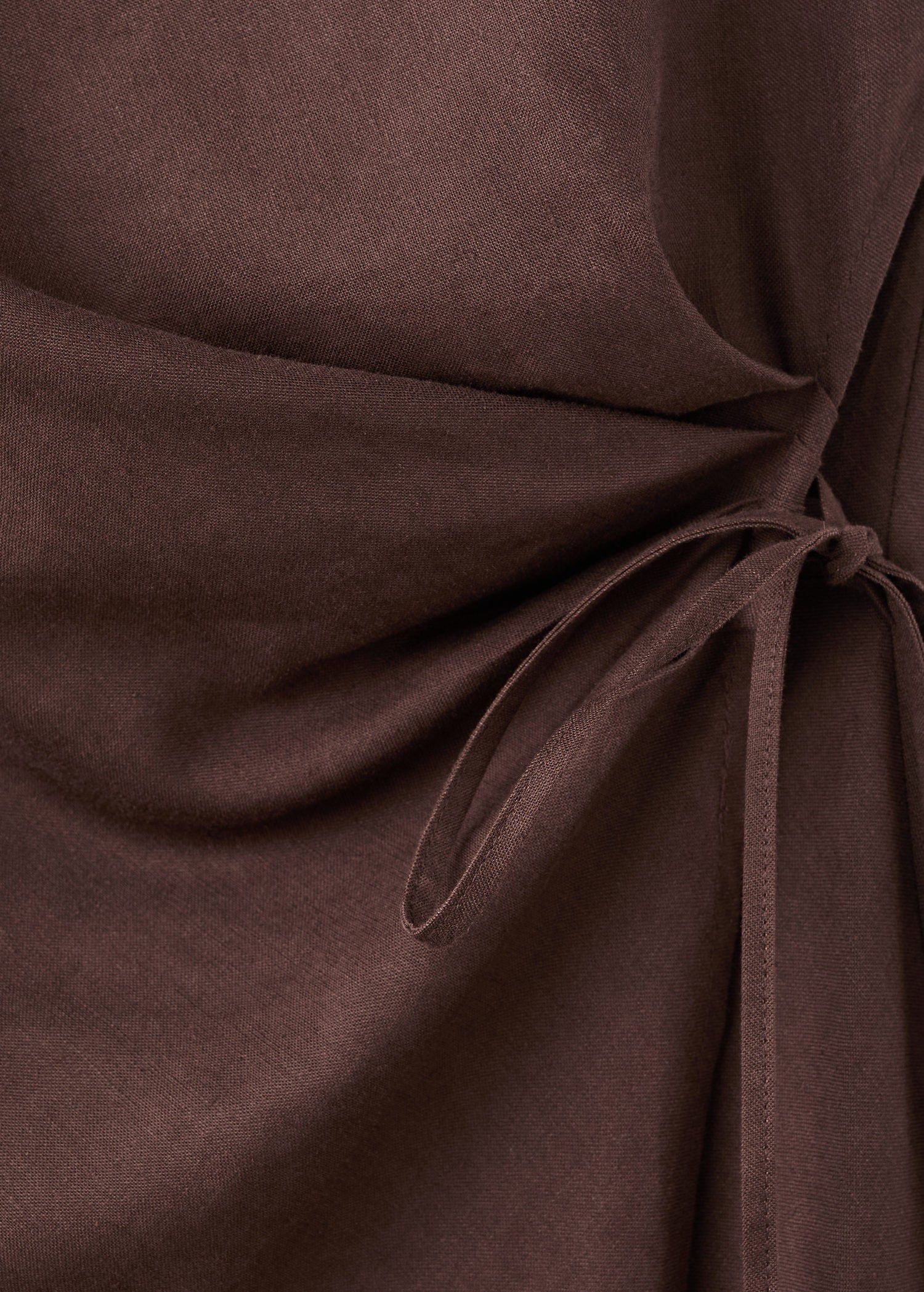 Wrap midi-dress with knot
