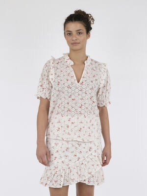 Rosalie Embroidery Rose Blouse